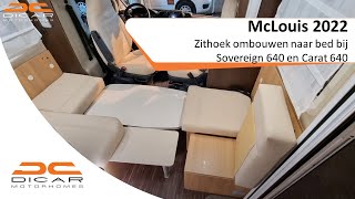 McLouis 2022  Zithoek ombouwen naar bed bij Sovereign 640 en Carat 640 [upl. by Sharity]