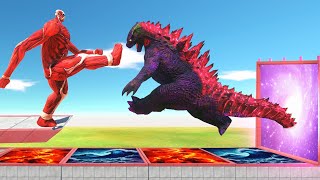 Colossal Titan is Trying to Kick Monsters into Portal  Animal Revolt Battle Simulator [upl. by Sucramel271]