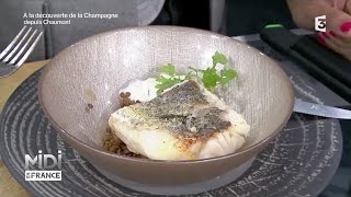 Recette  Filet de colin aux lentillons crème de chaource [upl. by Seabury]