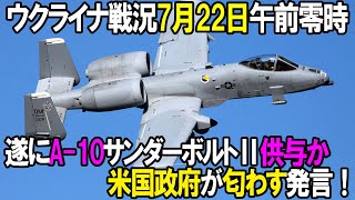 【ウクライナ戦況】7月22日、A10サンダーボルトⅡ供与か！ウクライナ軍東部で部隊の入れ替え進む！ドネツクでは2拠点を奪回！ [upl. by Leonardo]