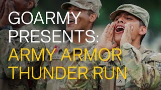 Army Armor Thunder Run  GOARMY [upl. by Nnylarej]