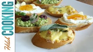 How to Make Crostini  3 ways  Hilah Cooking [upl. by Edla760]