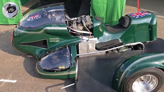 Weslake Nourish 950  classic British racing sidecar In classic British racing green colour [upl. by Hendrickson383]