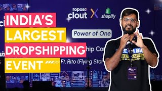 Roposo Clout X Shopify Indias Biggest Dropshipping Event  Ft Rito  The Oberio Gurgaon 2023 💸 [upl. by Quirita]