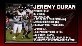 Jeremy Duran QB Freshman Highlights [upl. by Rigby]