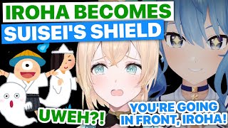 Suisei Uses Iroha As A Shield Kazama Iroha amp Hoshimachi Suisei Hololive Eng Subs [upl. by Yraccaz186]