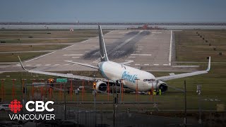 Runway closed after cargo plane skids off tarmac at YVR [upl. by Niwle]