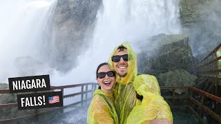 Our FIRST time at Niagara Falls US side  Maid of the Mist boat tour  Cave of the Winds [upl. by Downall647]