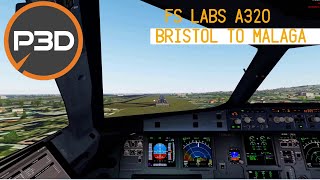 p3dv5 fslabs a320 easyJet Bristol To Malaga Part 2 of 2 [upl. by Justina]