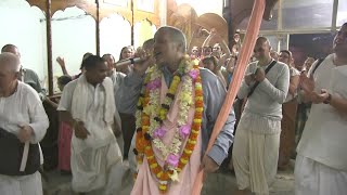 Ecstatic Kirtan Before Srila Gour Govinda Swami Maharajas Samadhi Mandir 16022019 [upl. by Enovaj]