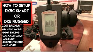 Spektrum DX5C Smart or DX5 Rugged Setup a new RC model with AVC  Netcruzer RC [upl. by Wileen603]