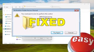 How To Fix Destination Folder Access Denied Error Problem In Windows 11 Tutorial [upl. by Eanwahs272]