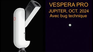 Photographie de Jupiter avec bug technique avec le Vespera Pro Vaonis [upl. by Aihsetan]