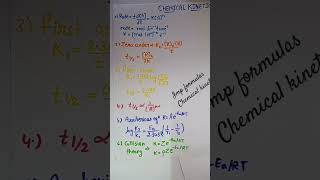 Chemical kinetics formulaschemicalkineticschemistry shorts ytshorts dakshlearningclasses [upl. by Marsland]