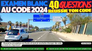 Test au code de la route 2024  40 Questions à lExamen blanc du permis de conduire  Réponses [upl. by Essiralc200]