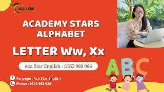 ACADEMY STARS  ALPHABET  REVIEW LETTER U V W X [upl. by Nylicaj423]