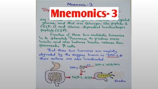 Mnemonics3 on DPP4 Inhibitors Easy to remember Med For Bio [upl. by Fidela]