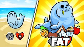 Forcefeeding an OBESE SEAL to win in Super Auto Pets [upl. by Ahseinet]