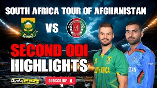 AFGHANISTAN VS SOUTH AFRICA 2 ND ODI  MATCH  SUMMERY sportzlanka trending savsafg [upl. by Bruni]