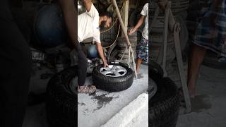 Tyre khola machinecar tyre tires machine shortsvideo rajutyreripiarig120 [upl. by Gnat]