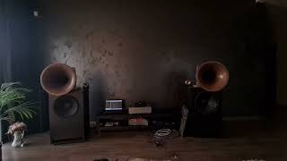 jbl 2440  fostex t500mk2 faital 15pr400 with DenonT10 amplifier short sample [upl. by Arhna]