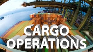 How are Containers Loaded  Cargo Operations on Container Ship [upl. by Alejo]