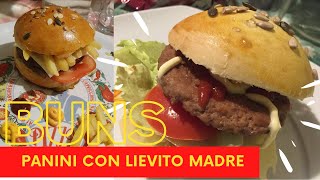 Burger Buns  panini per hamburger con lievito madre [upl. by Fabria]