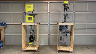 I Made A Double Flip Top Tool Stand For My Drill Press And Band Saw [upl. by Archangel722]