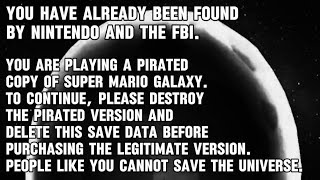 Anti piracy screen Super Mario Galaxy 5th [upl. by Peregrine96]