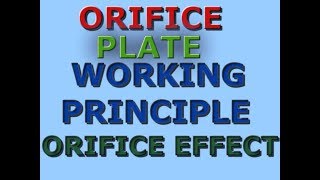 ORIFICE PLATE  WORKING PRINCIPLE AND ORIFICE EFFECT [upl. by Pesek24]