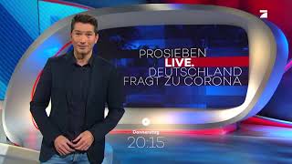 ProSieben Live  Deutschland fragt zu Corona Vorschau für den 28012021 ProSieben [upl. by Libbna]