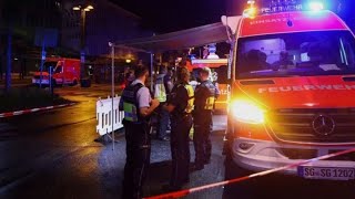 Solingen stabbing Three killed in attack at Germany festival [upl. by Cimah571]