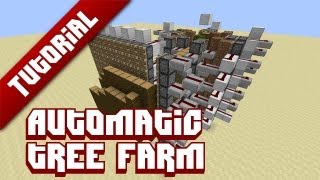 Minecraft Tutorial Automatic Tree Farm [upl. by Joon]