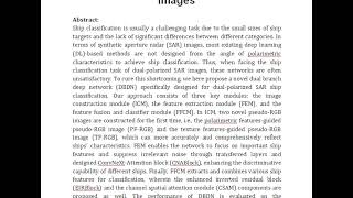 Dual Branch Deep Network for Ship Classification of Dual Polarized SAR Images [upl. by Betteann]