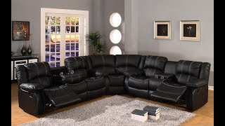 Leather Sectional Reclining Sofa [upl. by Hailat]