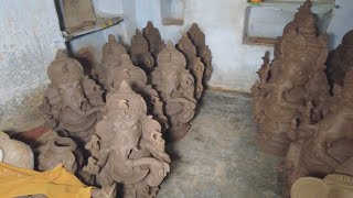 Vinayagar Statue making amp sale place vellore kosa street contact Baskaran for orders 9677707047 [upl. by Anahir]