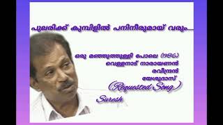 Pularikku Kumbilil പുലരിക്ക് കുമ്പിളിൽ Requested by GeethaRaniVK  Suresh Music channel [upl. by Hayarahs]