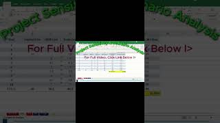Project Sensitivity amp Scenario Analysis excel exceleducation exceltips [upl. by Assirod]