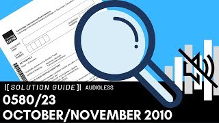 058023 OctoberNovember 2010 Marking Scheme MS [upl. by Starling]