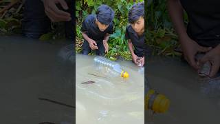 Estak amp Saif Plastic Bottle Hook Fishing Challenge 2024fishinghookfishtrapshorts [upl. by Ardnatal]