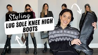 Different Ways to Wear Chunky Knee High Boots  styling 2022 trends and basics  Kiara Arthur [upl. by Avram]