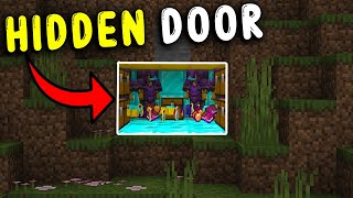 Easy HIDDEN DOOR In Minecraft Bedrock 121 [upl. by Hettie797]