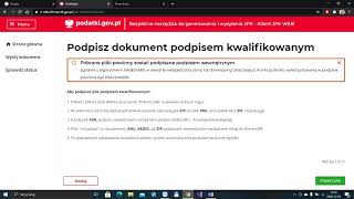 Wysłanie JPK V7M za pomocą klientaJPK WEB 2 podpisem kwalifikowanym [upl. by Teirrah586]