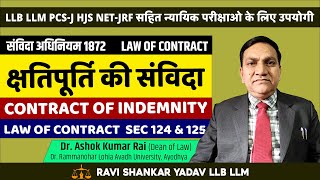 Nature and Definition of Contract of Indemnity in Hindi  क्षतिपूर्ति की संविदा  Contract Act 1872 [upl. by Nelloc]