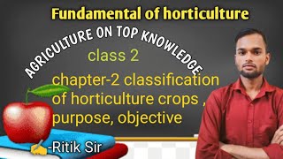 Fundamental of horticulture  classified of horticulture crops  class 2Bsc agriculturehorti [upl. by O'Neil97]