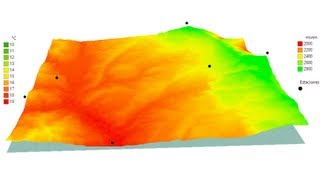 Crear un mapa de isotermas considerando el gradiente altitudinal [upl. by Jonell]