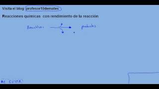 Reacciones químicas con rendimiento de la reacción 00 explicación [upl. by Geraint]