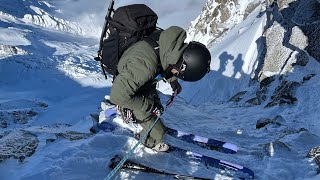 SKIING CHAMONIX  couloir des cosmiques [upl. by Noived242]