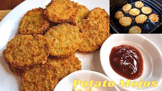 AIR FRIED CRISPY AND NONGREASY POTATO MOJOS  POTATO MOJOS WITH A TWIST  AIR FRYER RECIPE [upl. by Carolee405]