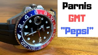 Parnis GMT Pepsi  Unboxing and Initial Impressions [upl. by Efram36]